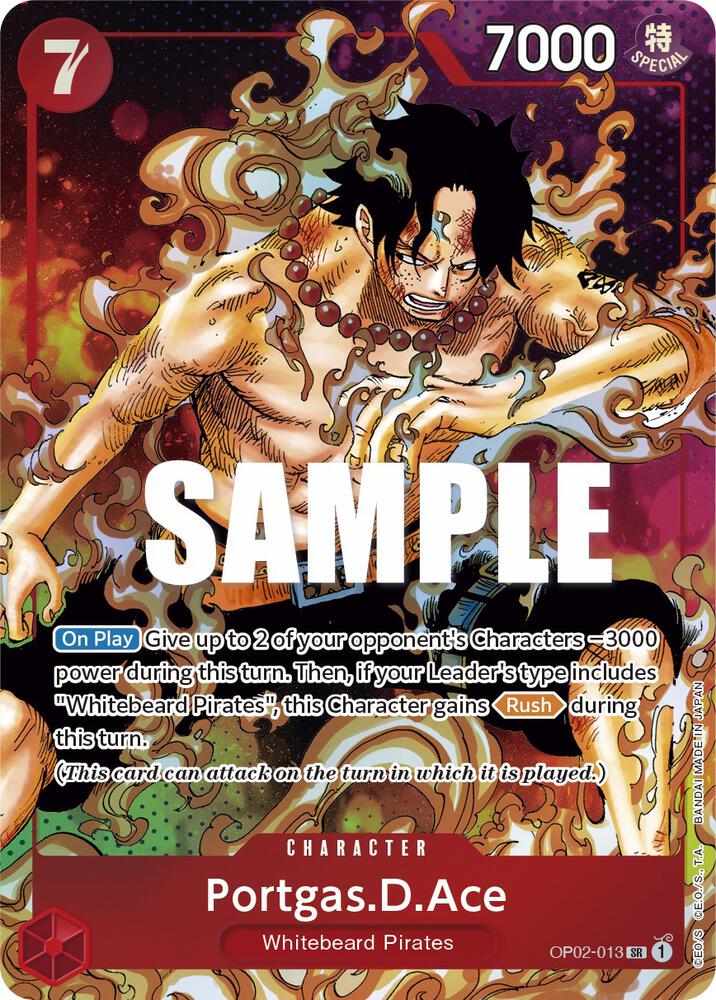 Portgas.D.Ace (Parallel) OP02-013 Super Rare Paramount War One Piece Foil NM