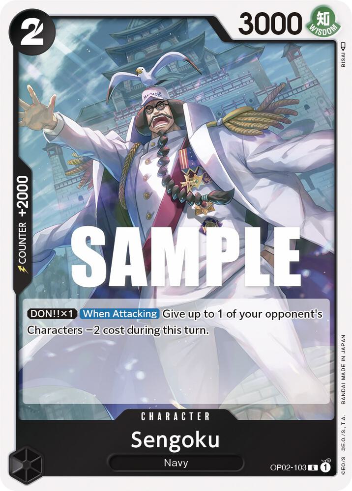 Sengoku OP02-103 Rare Paramount War One Piece Foil Near Mint