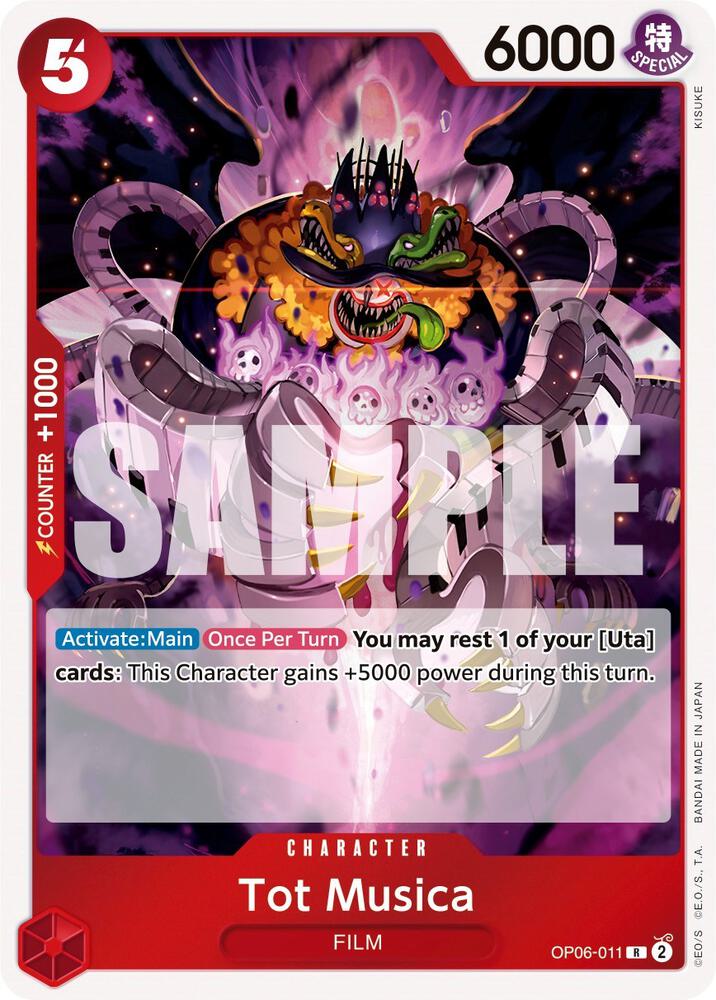 Tot Musica OP06-011 Rare Wings of the Captain One Piece Foil Near Mint