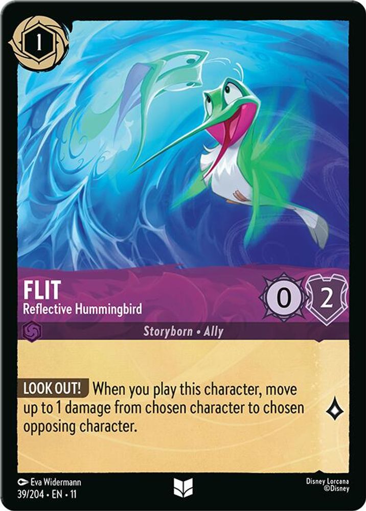 Flit - Reflective Hummingbird 39/204 Uncommon Winterspell Lorcana Near Mint