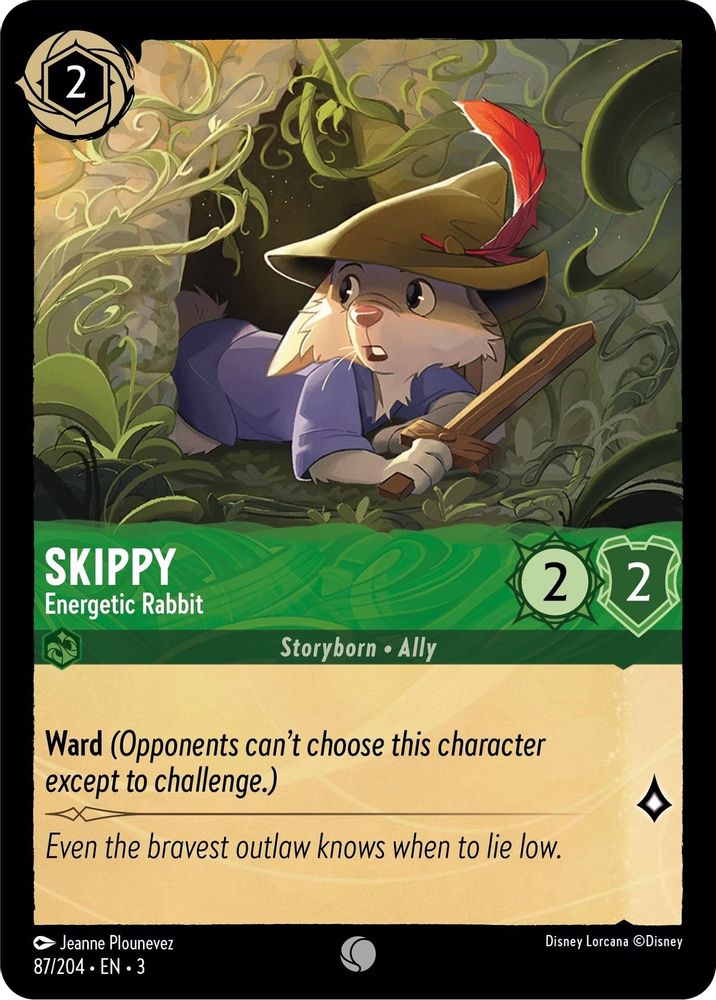 Skippy - Energetic Rabbit 87/204 Common Into the Inklands Lorcana Near Mint