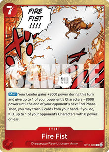 Fire Fist OP15-020 Rare Adventure on Kami's Island One Piece Foil Near Mint