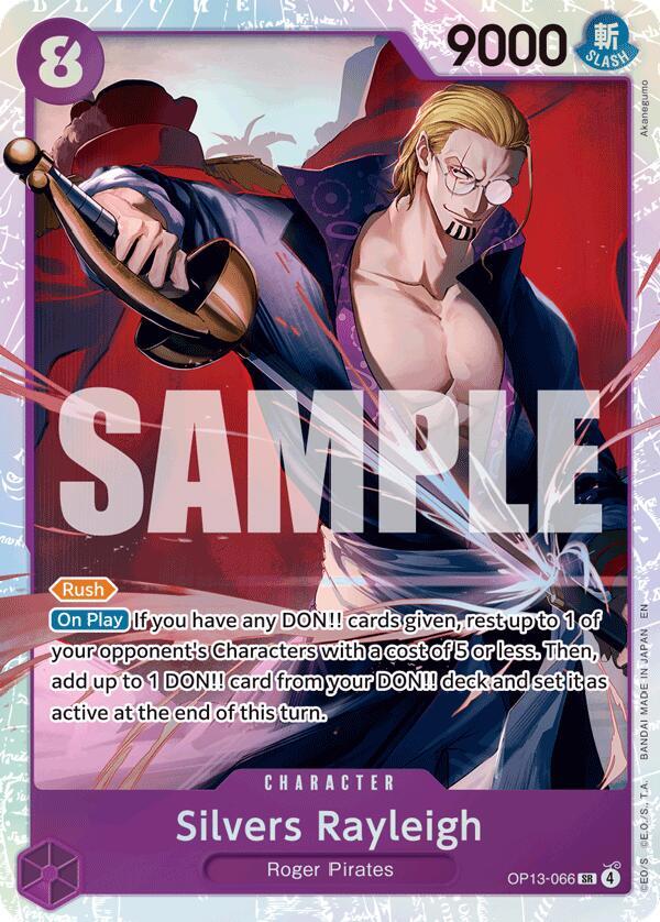 Silvers Rayleigh OP13-066 Super Rare Carrying On His Will One Piece Foil NM