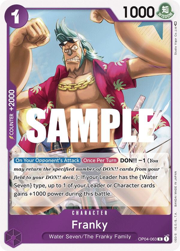 Franky OP04-063 Rare Kingdoms of Intrigue One Piece Foil Near Mint