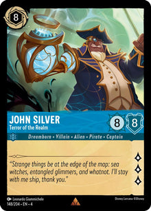 John Silver - Terror of the Realm 148/204 Rare Ursula's Return Lorcana Near Mint
