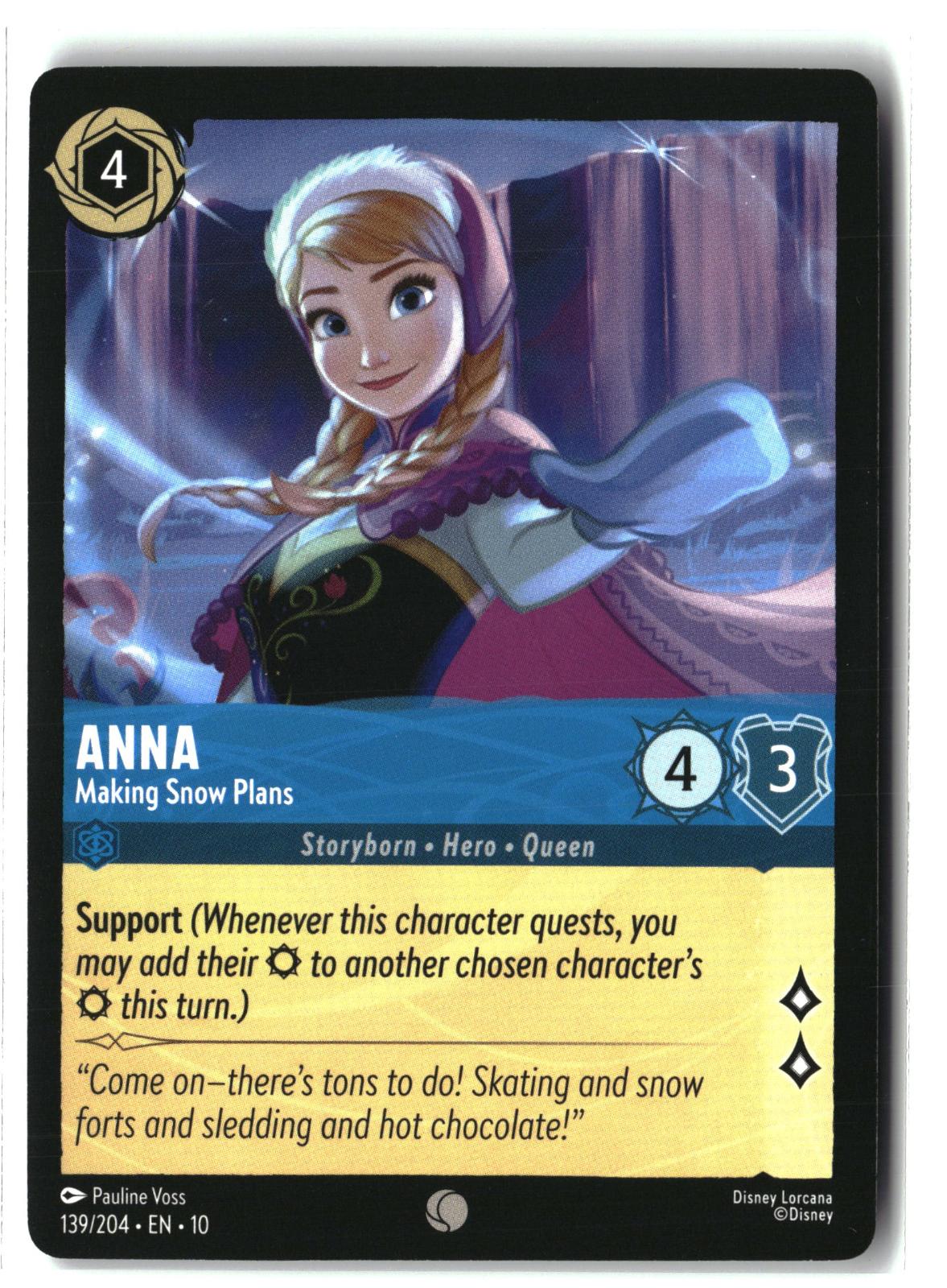 Anna - Making Snow Plans 139/204 Common Whispers in the Well Lorcana LP