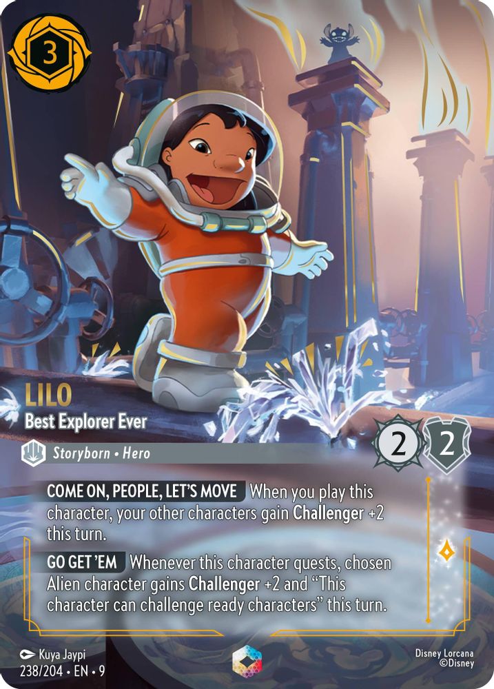 Lilo - Best Explorer Ever (Enchanted) 238/204 Enchanted Fabled Lorcana Holo NM