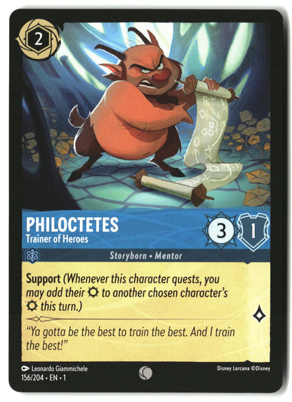 Philoctetes - Trainer of Heroes 156/204 Common The First Chapter Lorcana LP