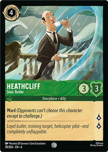 Heathcliff - Stoic Butler 78/204 Common Azurite Sea Lorcana Near Mint