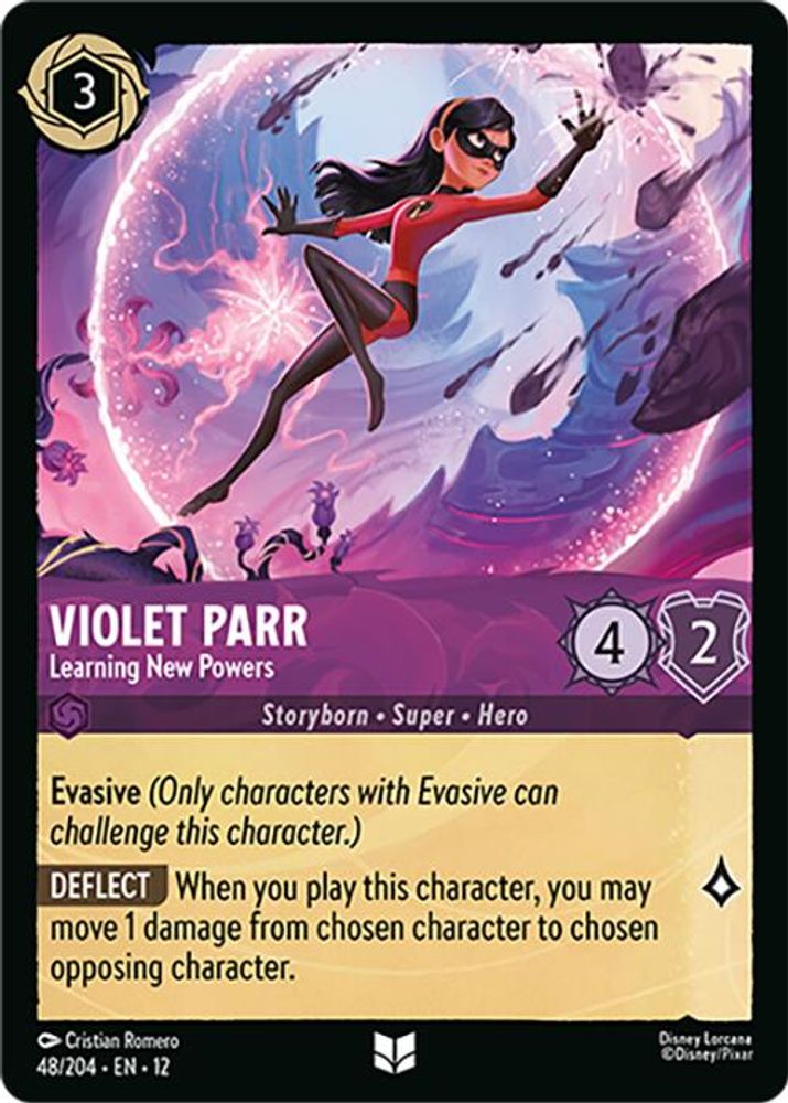 Violet Parr - Learning New Powers 48/204 Uncommon Wilds Unknown Lorcana NM
