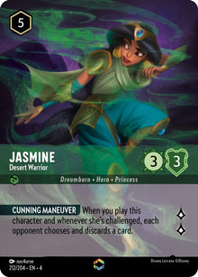 Jasmine - Desert Warrior (Enchanted) 212/204 Ursula's Return Lorcana Holo NM