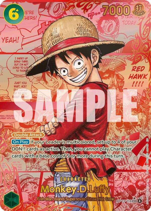Monkey.D.Luffy (118) (Red Super Alternate Art) OP13-118 Carrying On His Will One Piece Foil NM