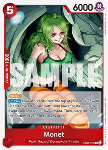 Monet EB03-010 Rare Extra Booster: One Piece Heroines Edition One Piece Foil NM