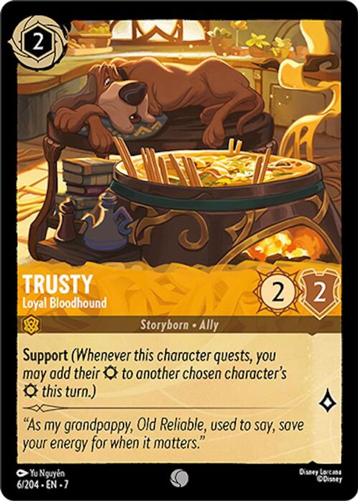 Trusty - Loyal Bloodhound 6/204 Common Archazia's Island Lorcana Near Mint