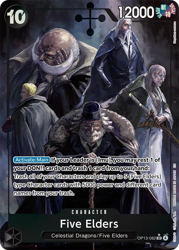 Five Elders (Alternate Art) OP13-082 Carrying On His Will One Piece Foil NM
