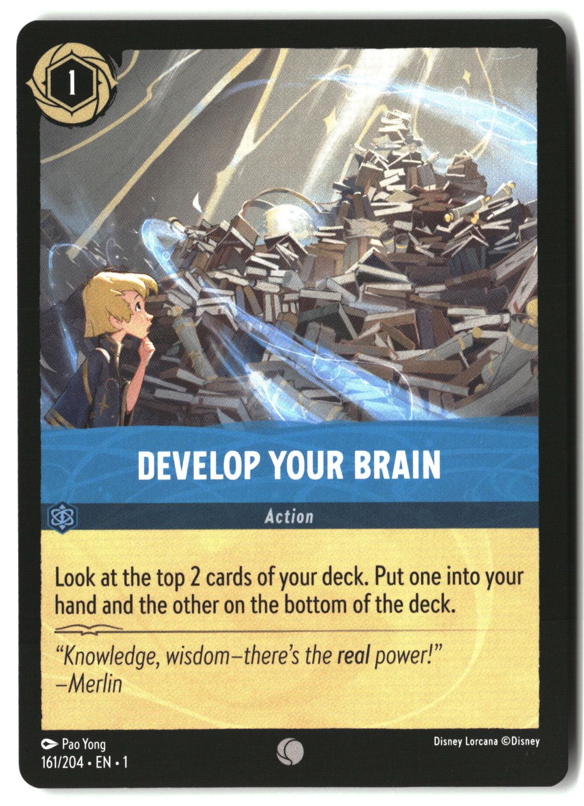 Develop Your Brain 161/204 Common The First Chapter Lorcana Lightly Played