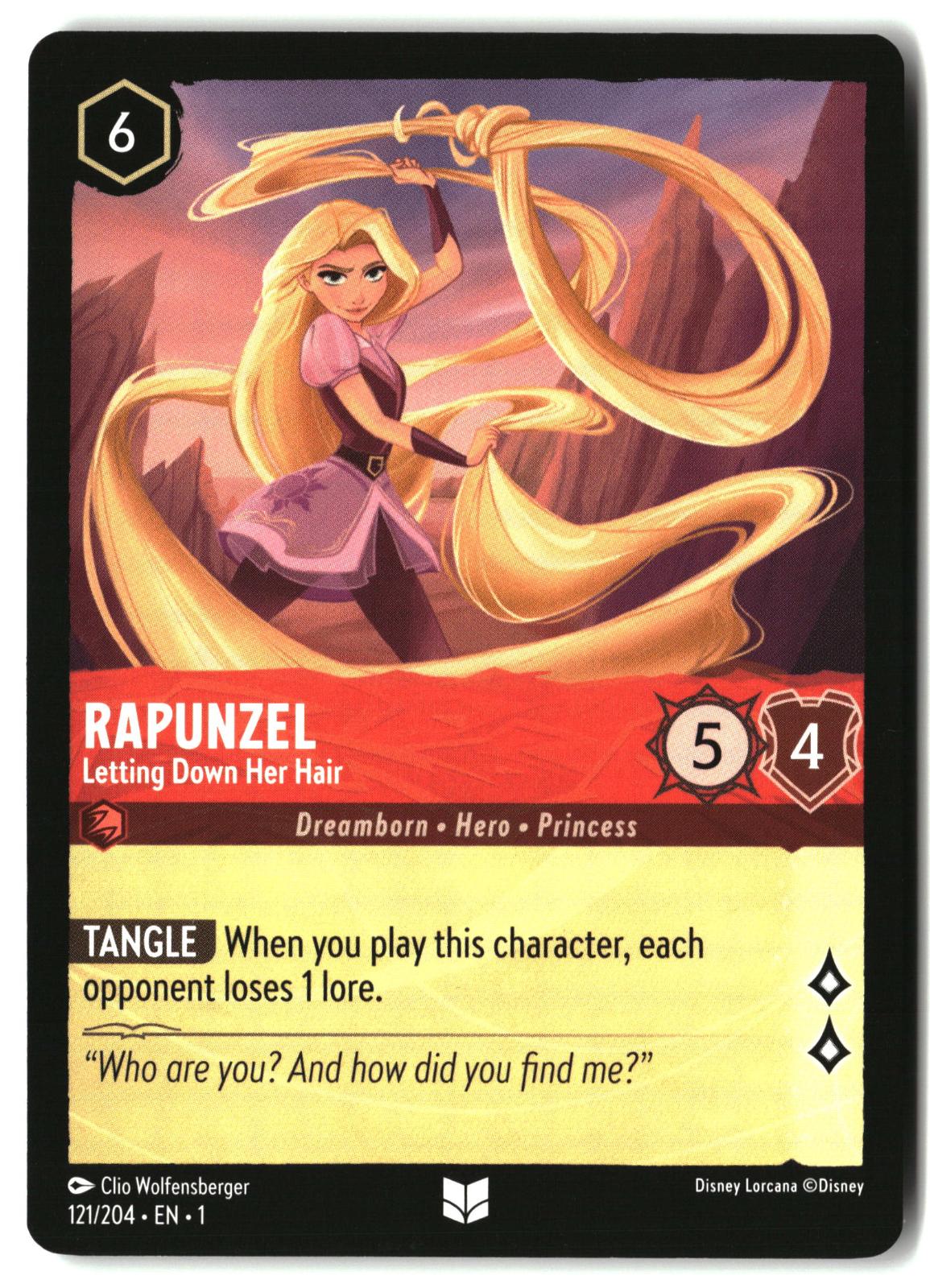 Rapunzel - Letting Down Her Hair 121/204 Uncommon The First Chapter Lorcana LP