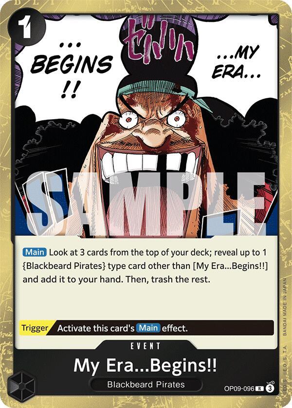 My Era...Begins!! OP09-096 Rare Emperors in the New World One Piece Foil NM