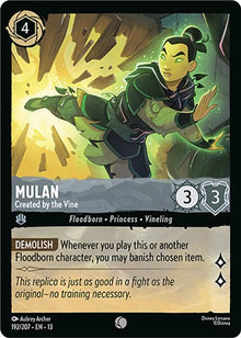 Mulan - Created by the Vine 192/204 Common Attack of the Vine! Lorcana Near Mint
