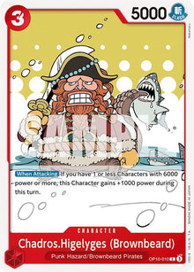 Chadros.Higelyges (Brownbeard) OP10-010 Common Royal Blood One Piece Near Mint