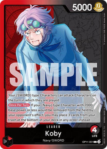 Koby (001) OP11-001 Leader A Fist of Divine Speed One Piece Near Mint