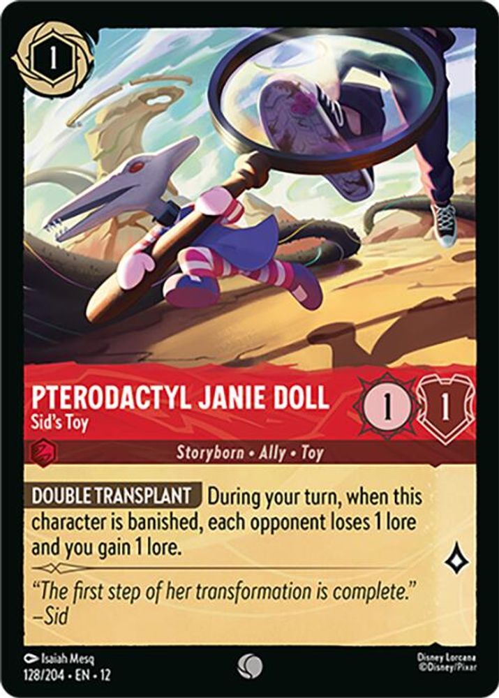Pterodactyl Janie Doll - Sid's Toy 128/204 Common Wilds Unknown Lorcana NM