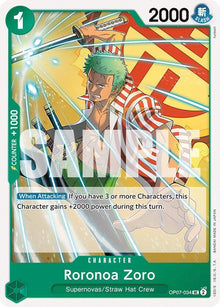 Roronoa Zoro (034) OP07-034 Uncommon 500 Years in the Future One Piece Near Mint