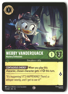 Webby Vanderquack - Mystery Enthusiast 73/204 Whispers in the Well Lorcana LP