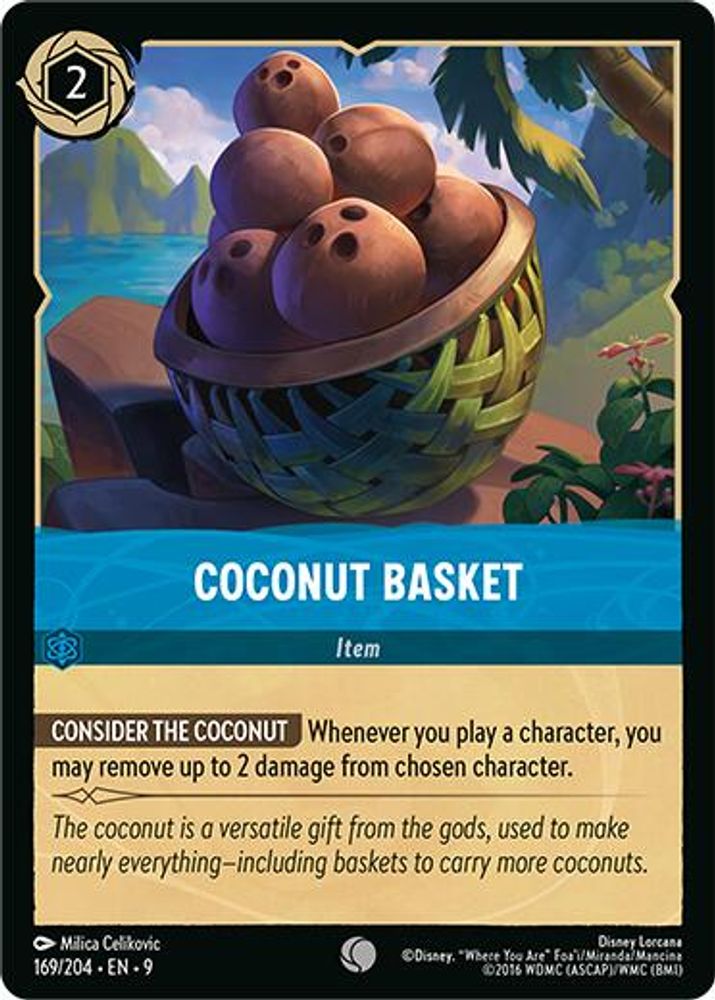 Coconut Basket 169/204 Common Fabled Lorcana Near Mint