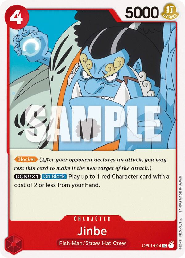 Jinbe (014) OP01-014 Uncommon Romance Dawn One Piece Near Mint