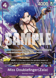 Miss Doublefinger(Zala) (Full Art) OP05-073 Premium Booster -The Best- One Piece Foil NM