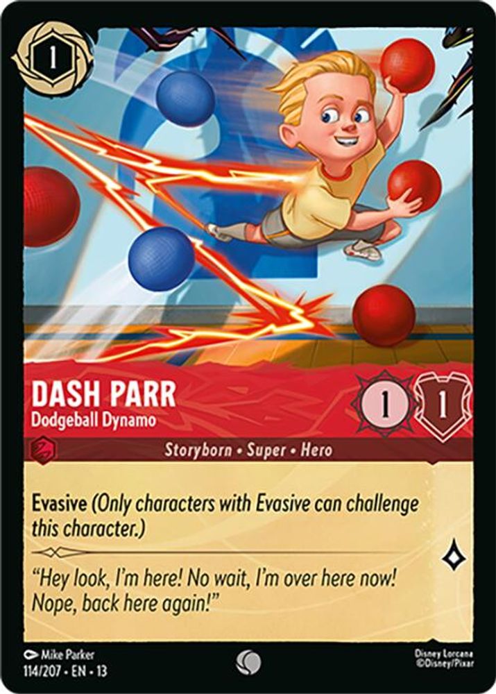 Dash Parr - Dodgeball Dynamo 114/204 Common Attack of the Vine! Lorcana NM