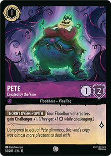 Pete - Created by the Vine 52/204 Common Attack of the Vine! Lorcana Near Mint