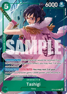 Tashigi (Dash Pack) OP14-029 Rare The Azure Sea's Seven One Piece Foil Near Mint