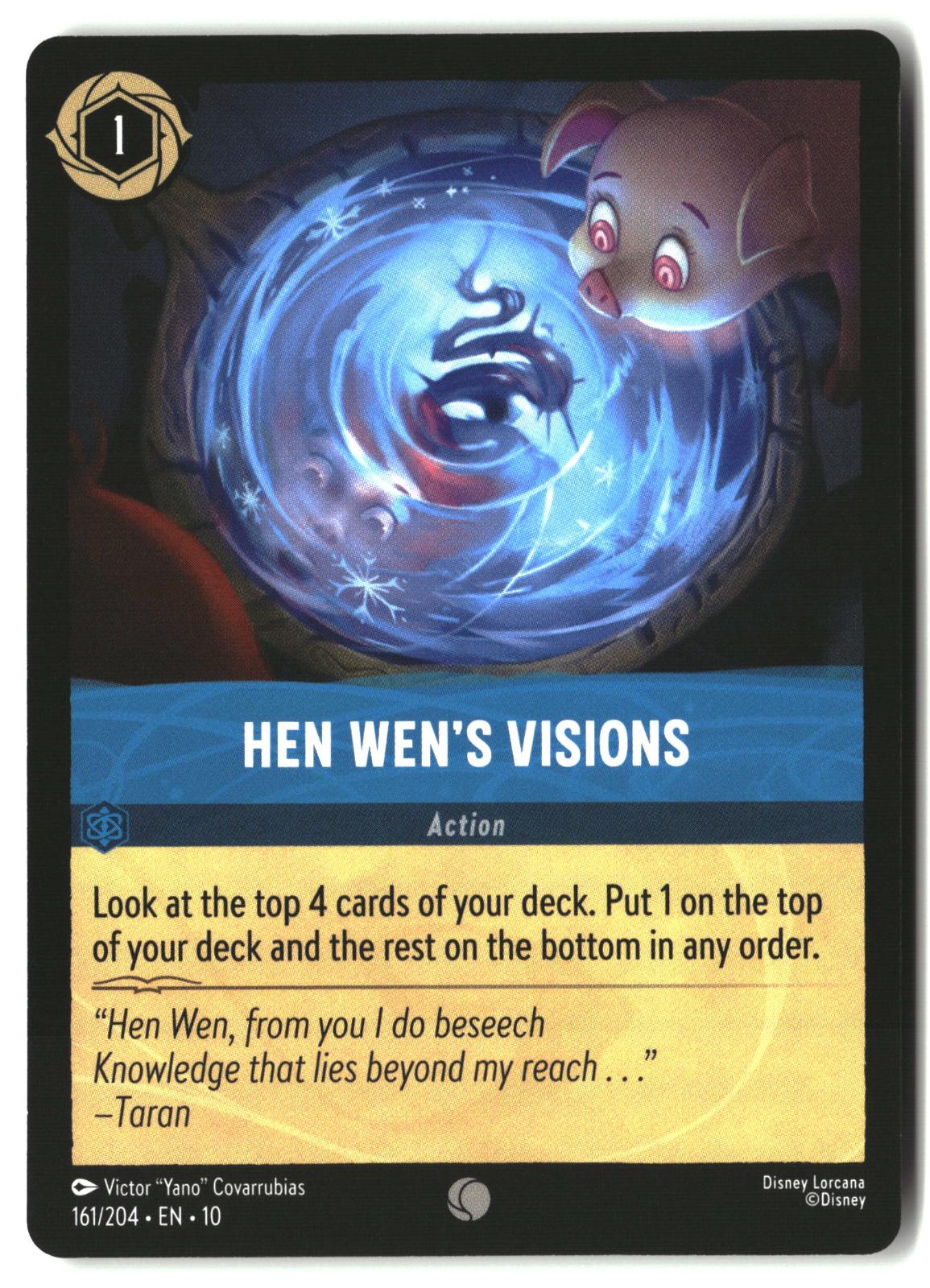 Hen Wen's Visions 161/204 Common Whispers in the Well Lorcana Lightly Played