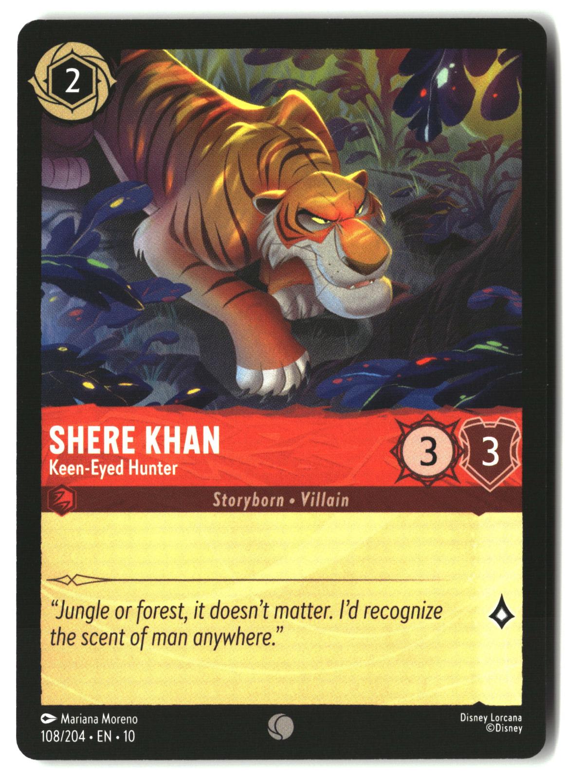 Shere Khan - Keen-Eyed Hunter 108/204 Common Whispers in the Well Lorcana LP