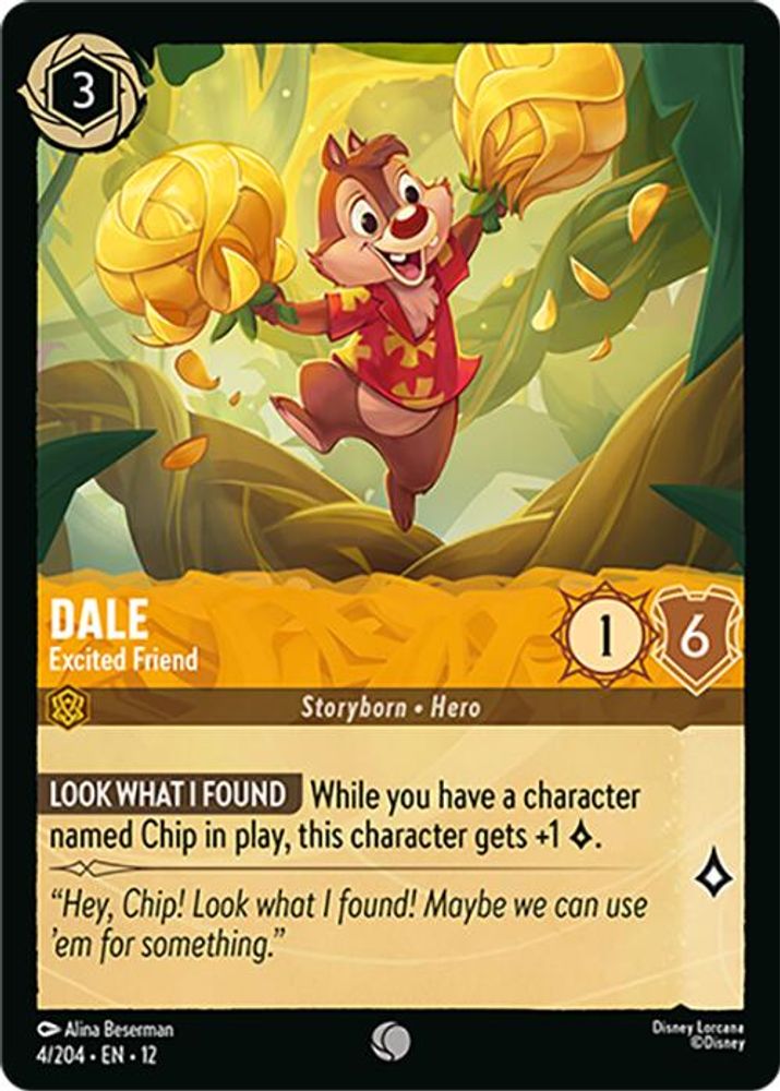 Dale - Excited Friend 4/204 Common Wilds Unknown Lorcana Near Mint