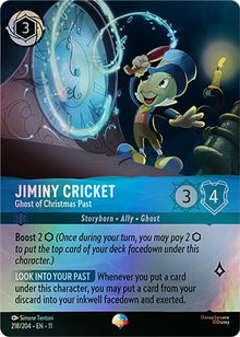 Jiminy Cricket - Ghost of Christmas Past (Epic) 218/204 Winterspell Lorcana Holo