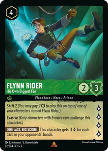 Flynn Rider - His Own Biggest Fan 82/204 Rare Rise of the Floodborn Lorcana NM