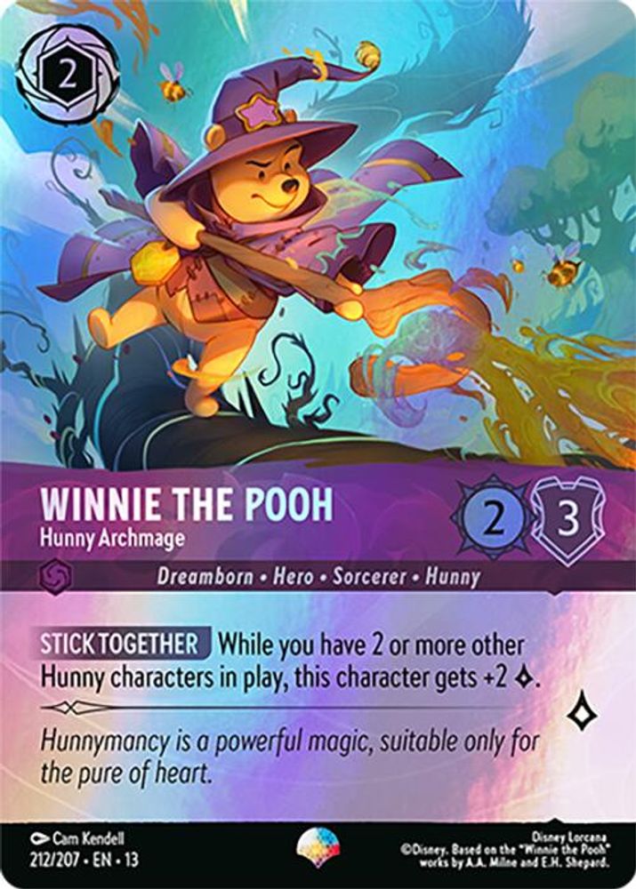 Winnie the Pooh - Hunny Archmage (Epic) 212/204 Lorcana Holo NM