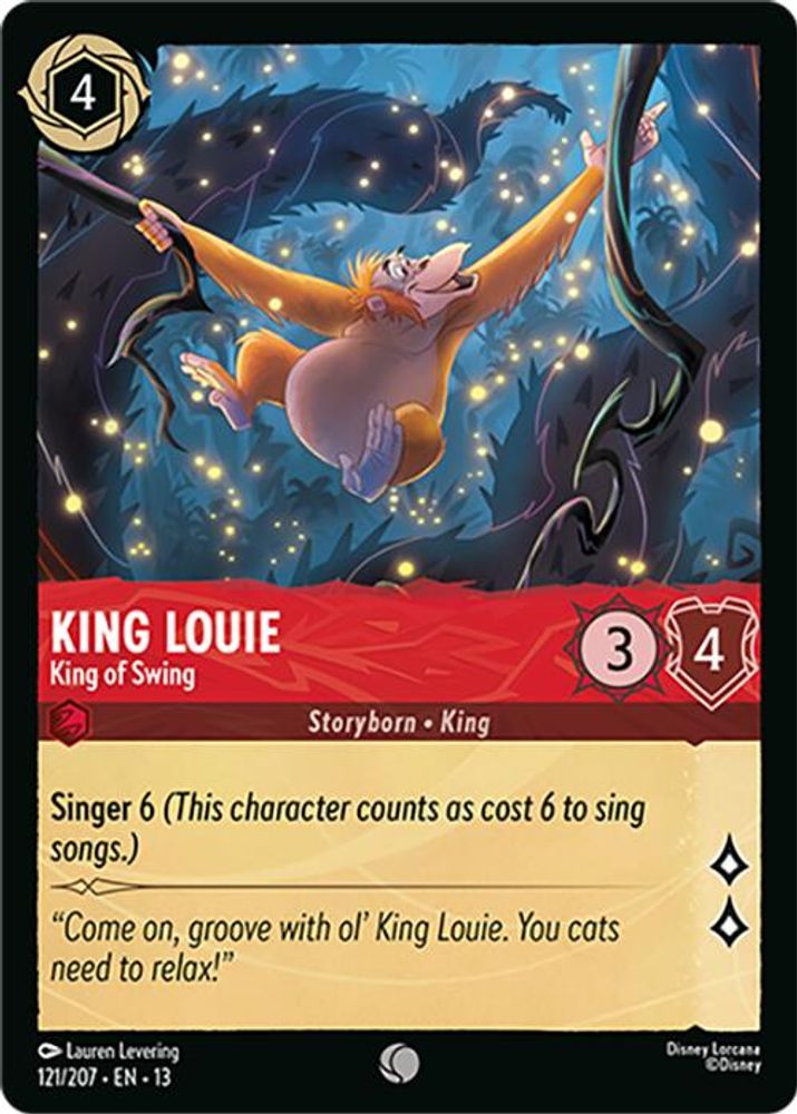 King Louie - King of Swing 121/204 Common Attack of the Vine! Lorcana Near Mint