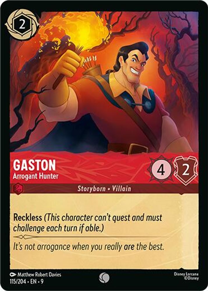 Gaston - Arrogant Hunter 115/204 Common Fabled Lorcana Near Mint