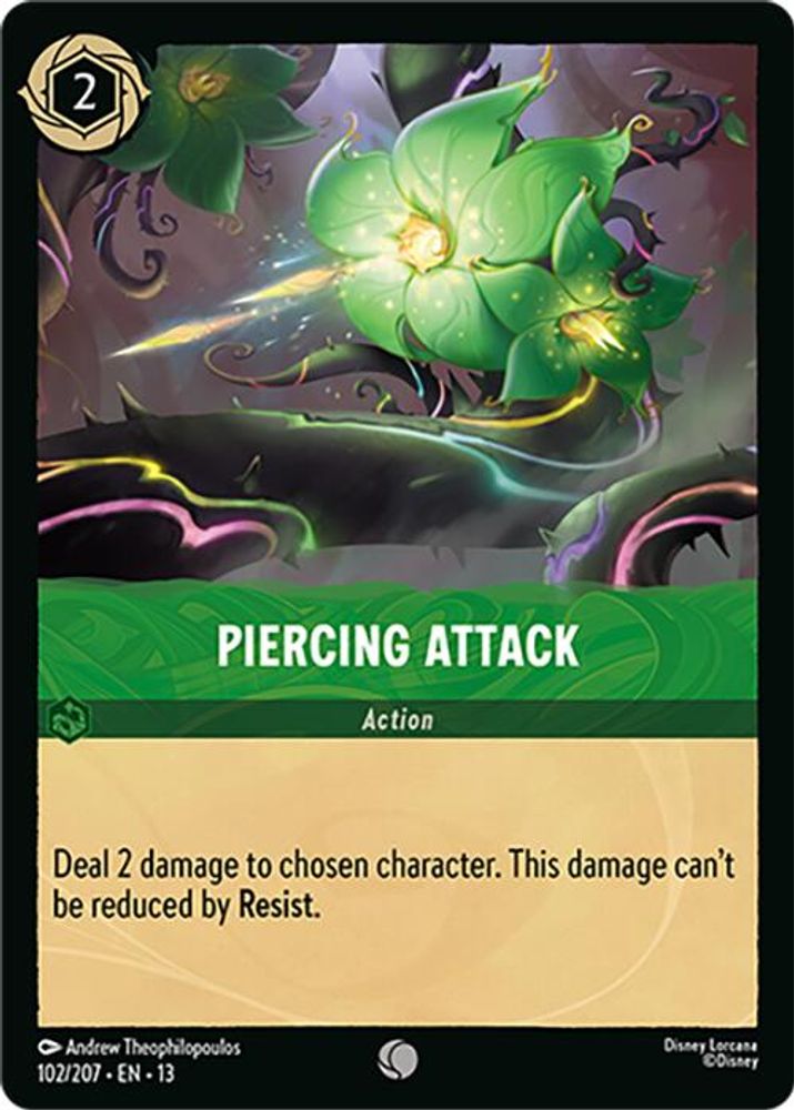 Piercing Attack 102/204 Common Attack of the Vine! Lorcana Near Mint