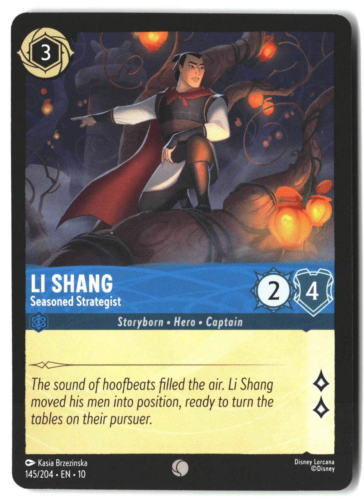 Li Shang - Seasoned Strategist 145/204 Common Whispers in the Well Lorcana LP