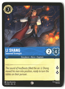 Li Shang - Seasoned Strategist 145/204 Common Whispers in the Well Lorcana LP