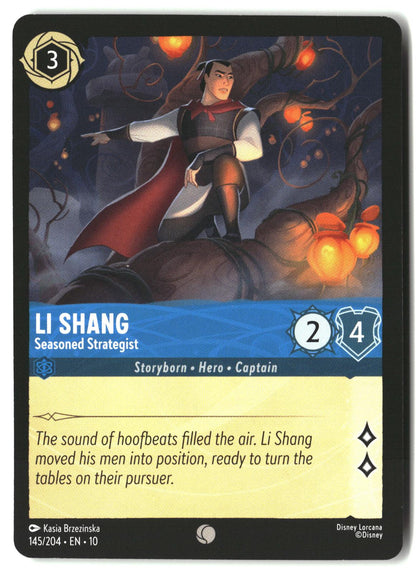 Li Shang - Seasoned Strategist 145/204 Common Whispers in the Well Lorcana LP