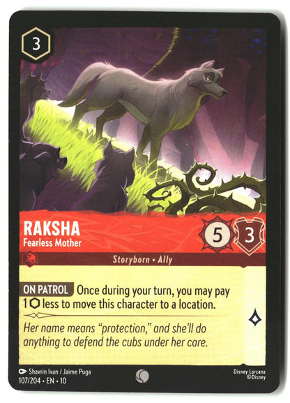 Raksha - Fearless Mother 107/204 Common Whispers in the Well Lorcana LP
