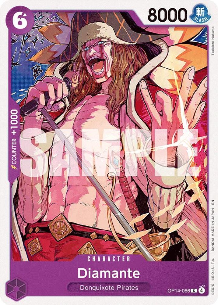 Diamante OP14-066 Common The Azure Sea's Seven One Piece Near Mint