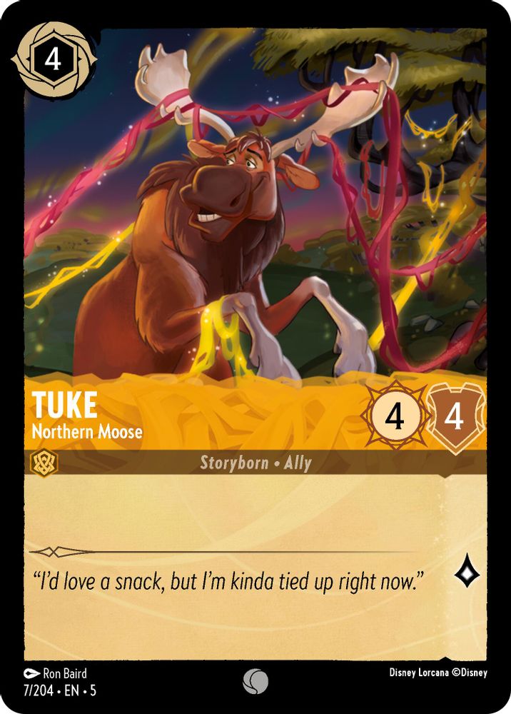 Tuke - Northern Moose 7/204 Common Shimmering Skies Lorcana Near Mint