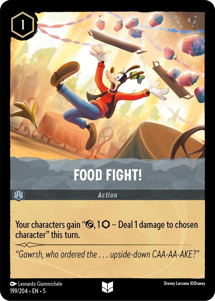 Food Fight! 199/204 Uncommon Shimmering Skies Lorcana Near Mint